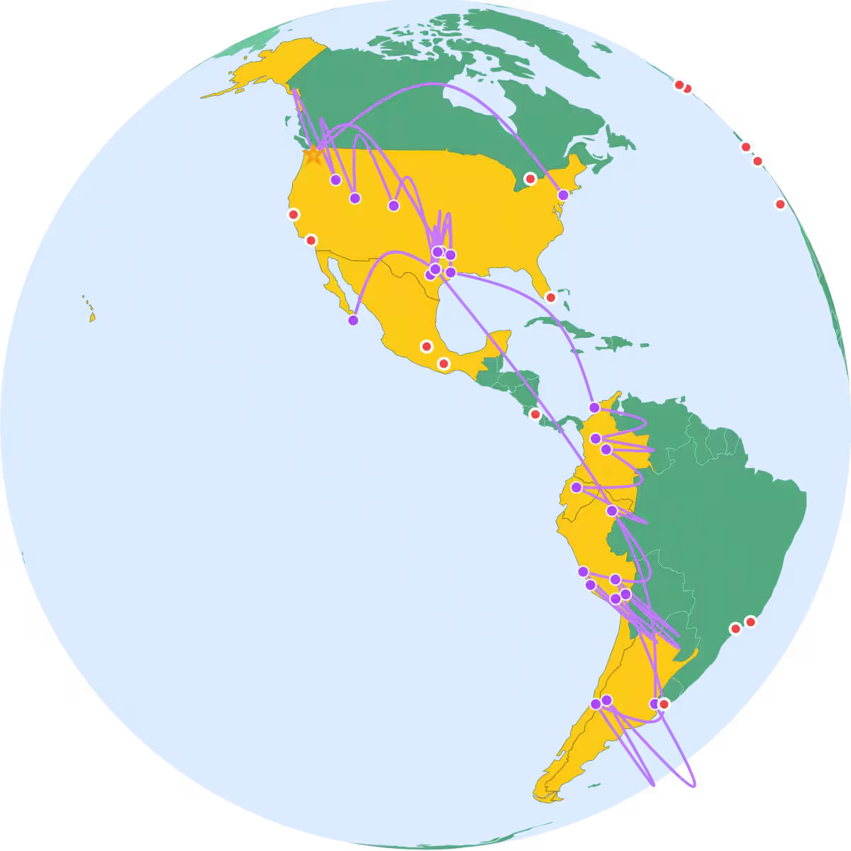 Interactive 3D travel globe